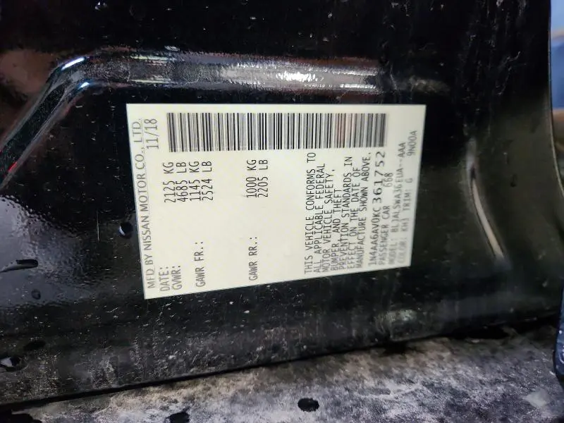2019 NISSAN MAXIMA 3.5 SR  