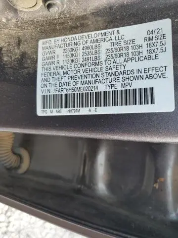 2021 HONDA CR-V EX  