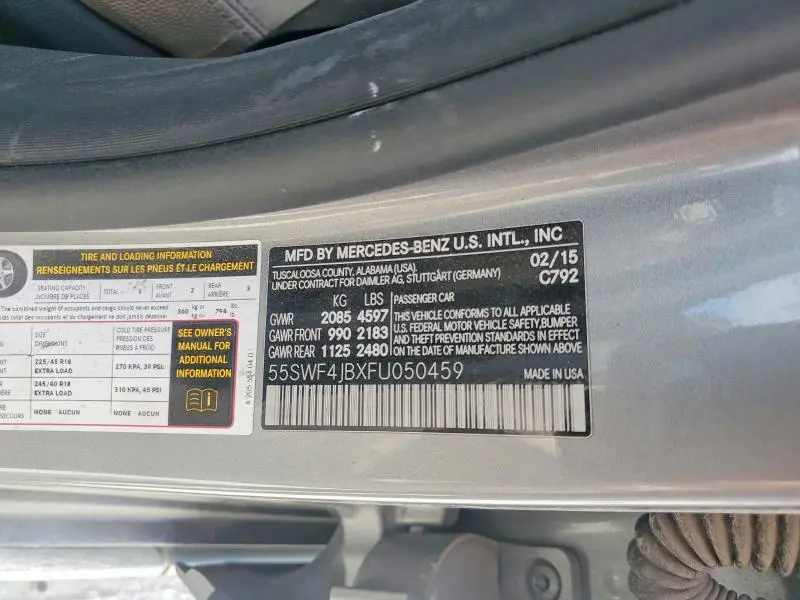 2015 MERCEDES-BENZ C 300  