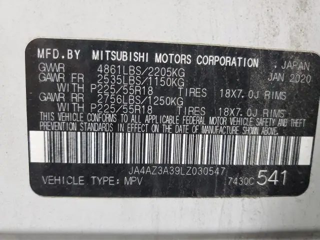 2020 MITSUBISHI OUTLANDER SE  