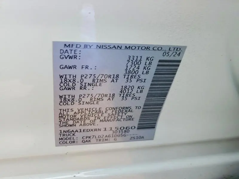 2024 NISSAN TITAN PRO-4X  