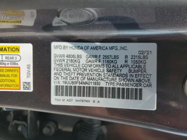 2021 ACURA TLX ADVANCE  