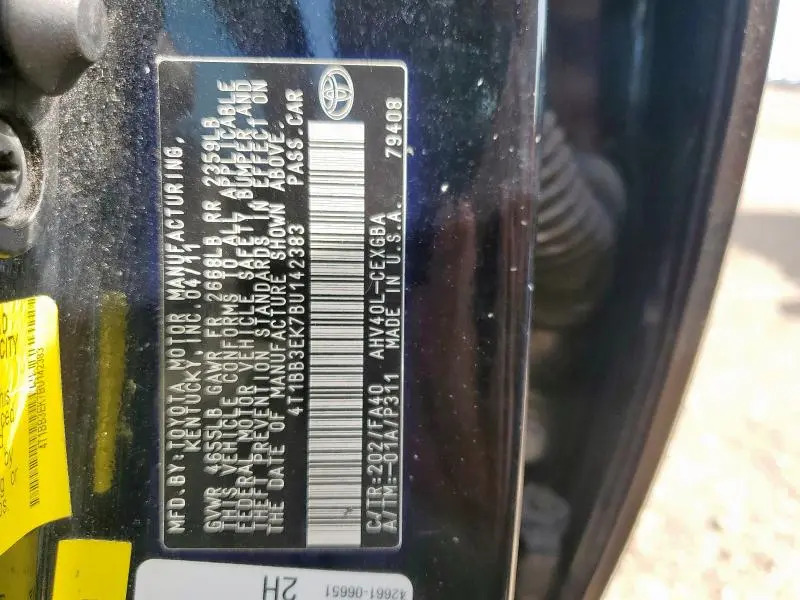 2011 TOYOTA CAMRY HYBRID  