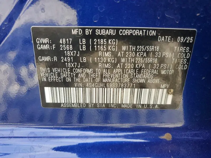 2025 SUBARU CROSSTREK LIMITED  