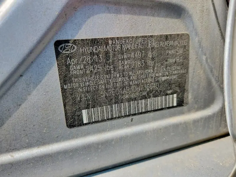 2013 HYUNDAI SONATA LIMITED 2.0T  