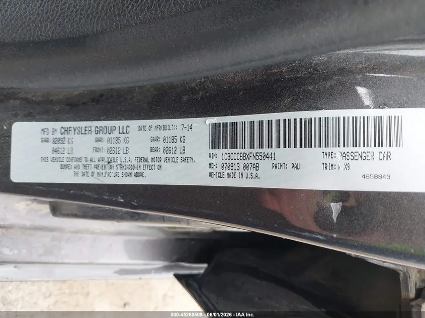 2015 CHRYSLER 200 S