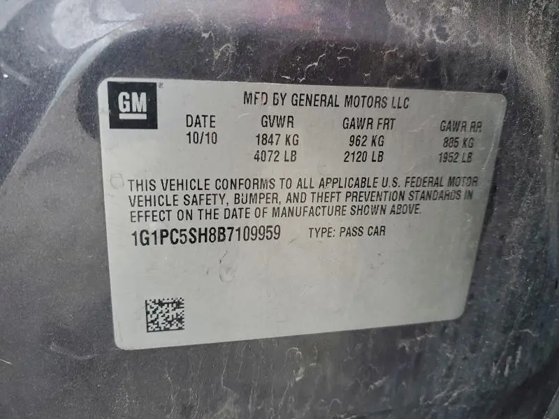 2011 CHEVROLET CRUZE LS  