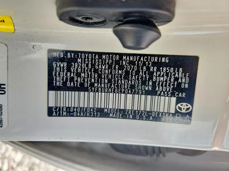 2014 TOYOTA COROLLA S PLUS  