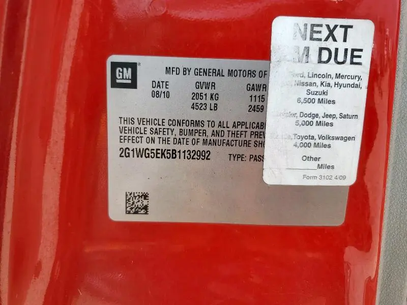 2011 CHEVROLET IMPALA LT  