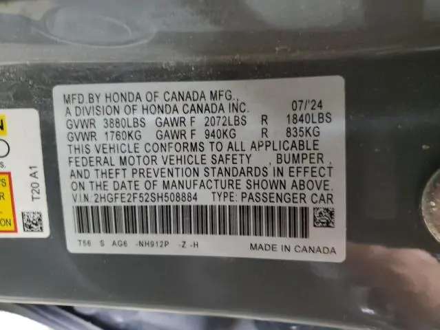 2025 HONDA CIVIC SPORT  