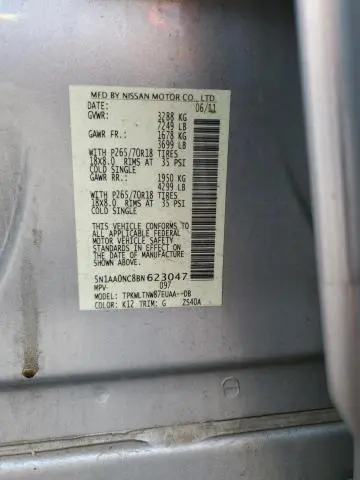 2011 NISSAN ARMADA SV