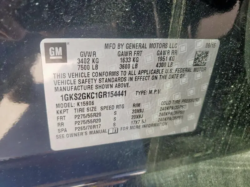 2016 GMC YUKON XL K1500 SLT  