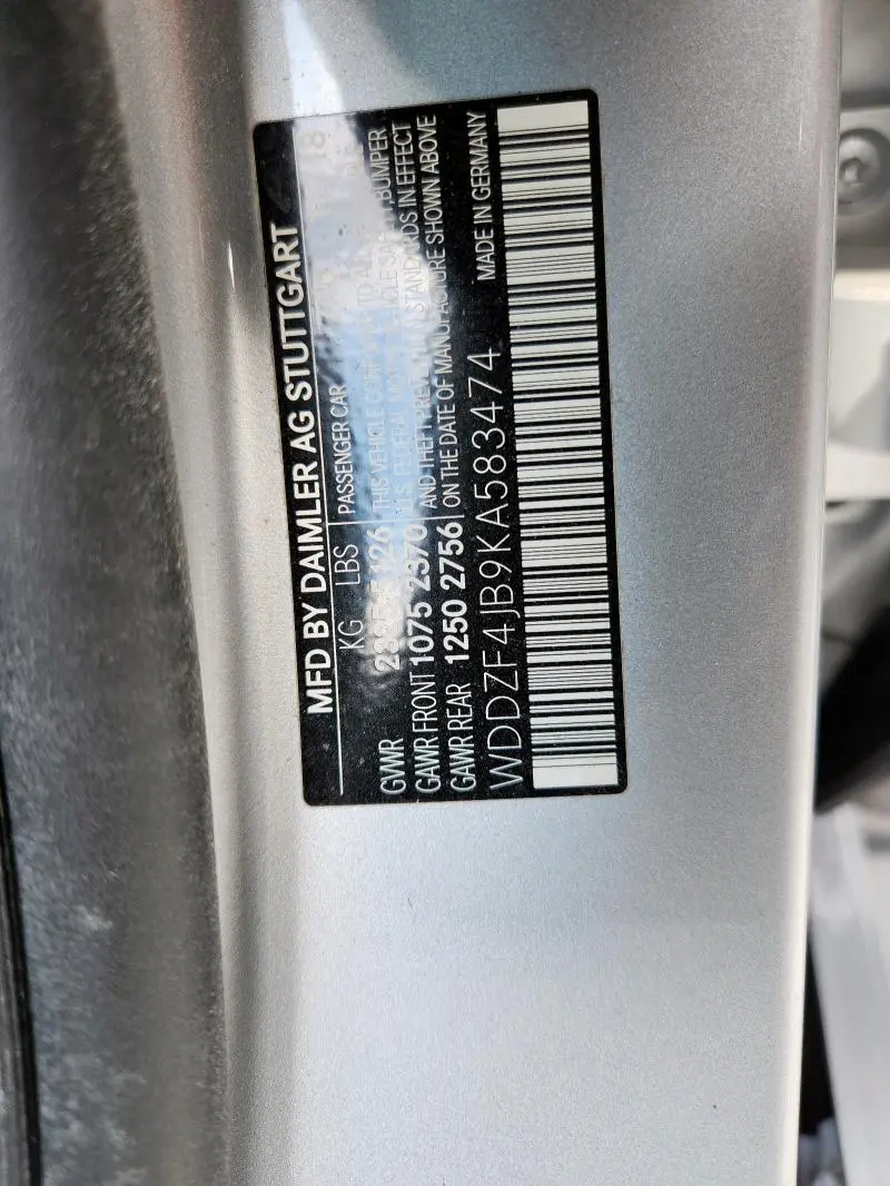 2019 MERCEDES-BENZ E 300  