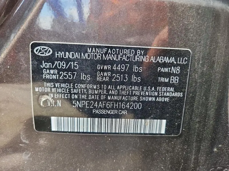 2015 HYUNDAI SONATA SE  