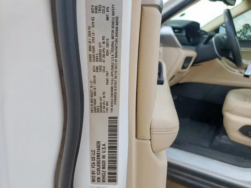 2021 JEEP GRAND CHEROKEE L LIMITED  