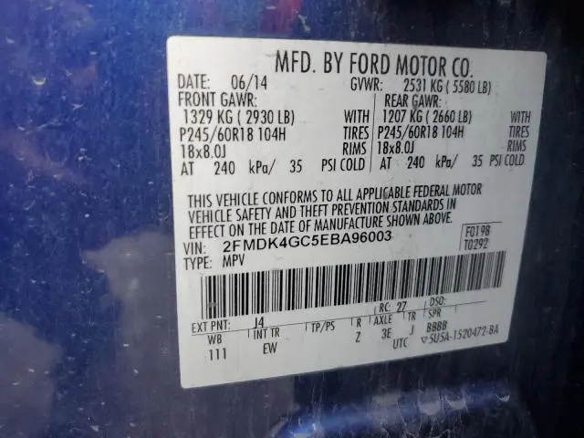 2014 FORD EDGE SE  