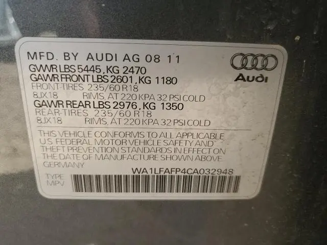 2012 AUDI Q5 PREMIUM PLUS