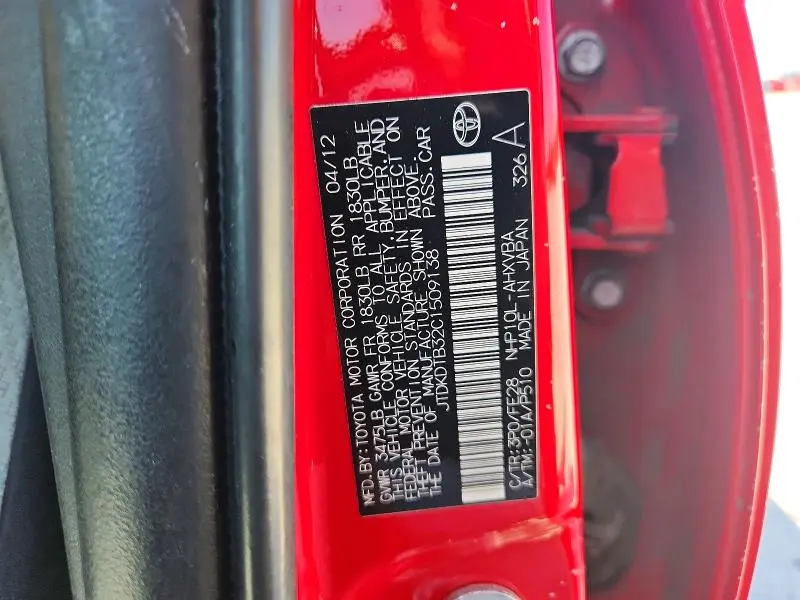 2012 TOYOTA PRIUS C ONE  
