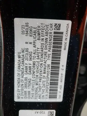 2023 HONDA CIVIC SPORT  