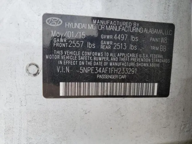 2015 HYUNDAI SONATA SPORT  