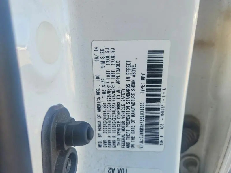 2014 HONDA CR-V EXL  