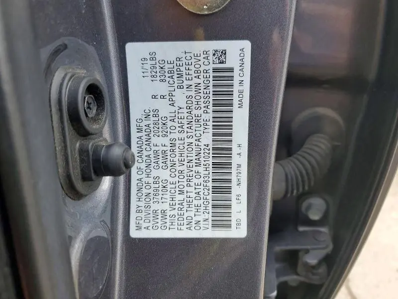 2020 HONDA CIVIC LX  