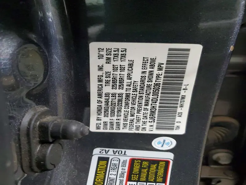 2013 HONDA CR-V EXL  