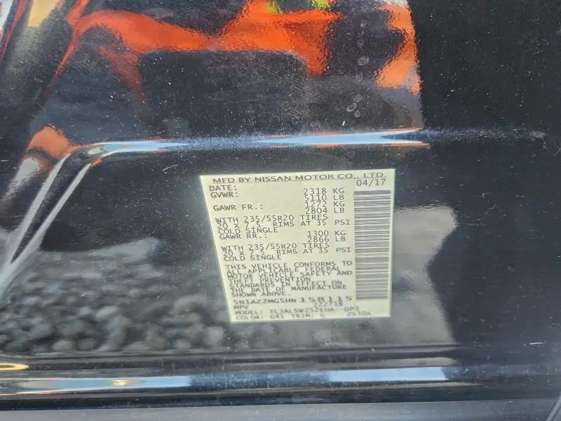 2017 NISSAN MURANO S  