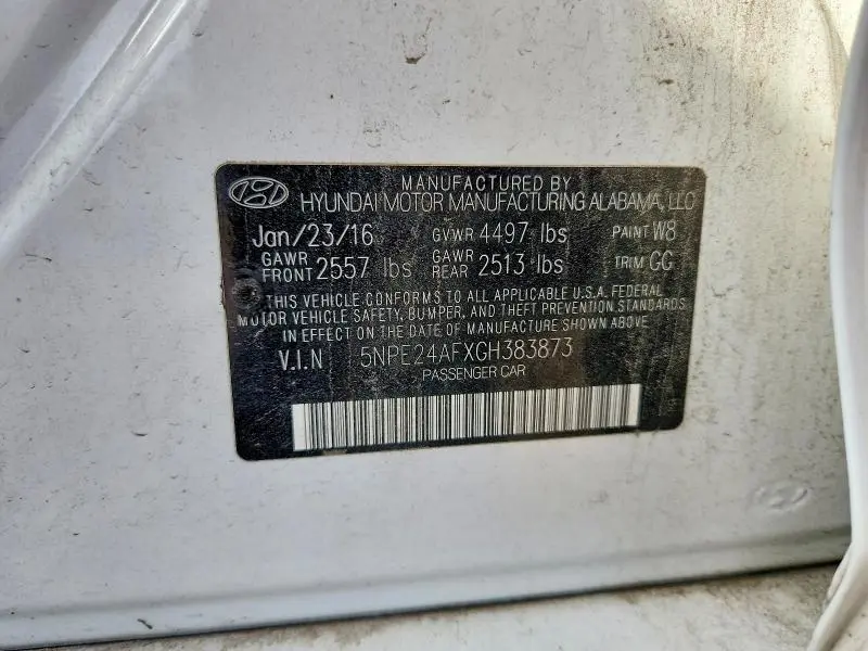 2016 HYUNDAI SONATA SE  