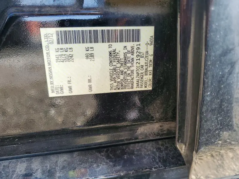 2012 NISSAN ALTIMA 2.5  