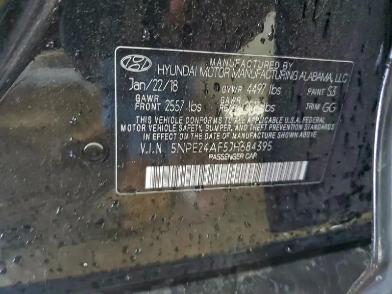 2018 HYUNDAI SONATA SE  