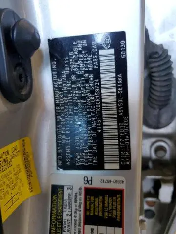 2012 TOYOTA CAMRY BASE  