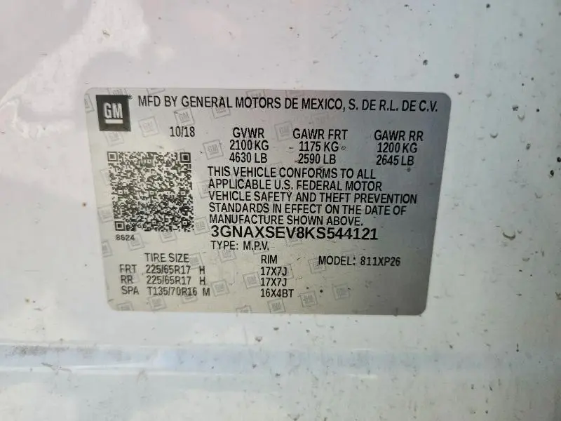 2019 CHEVROLET EQUINOX LS  