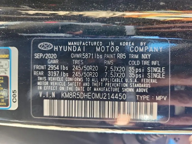 2021 HYUNDAI PALISADE LIMITED  
