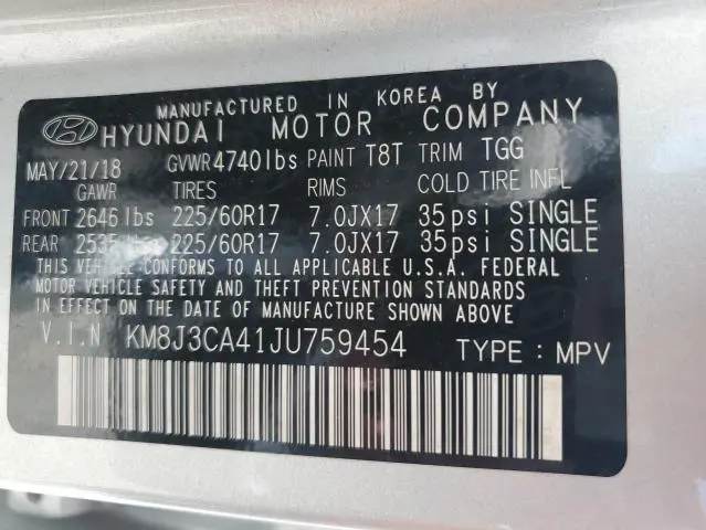 2018 HYUNDAI TUCSON SEL  
