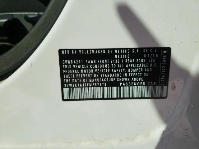 2015 VOLKSWAGEN JETTA BASE  