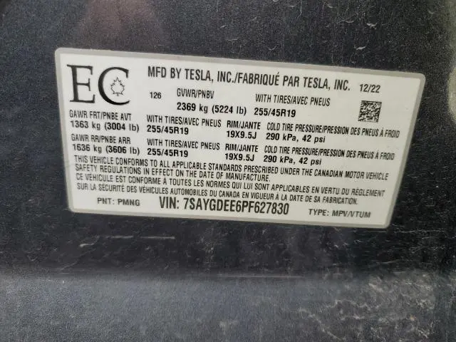 2023 TESLA MODEL Y   