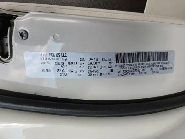 2020 CHRYSLER PACIFICA TOURING  