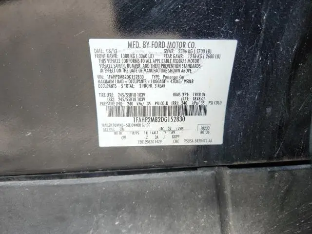 2013 FORD TAURUS POLICE INTERCEPTOR  