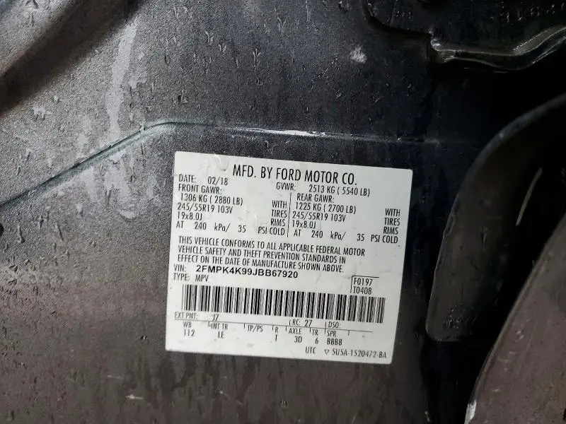 2018 FORD EDGE TITANIUM  