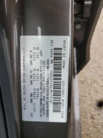 2016 MAZDA 6 GRAND TOURING  