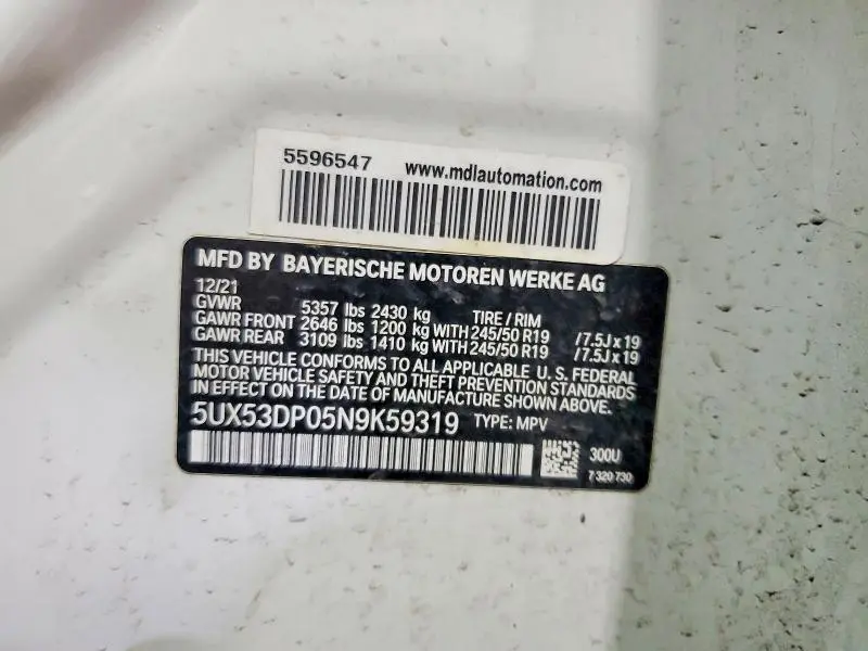 2022 BMW X3 XDRIVE30I  
