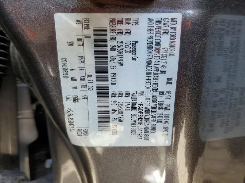 2014 FORD FOCUS TITANIUM  