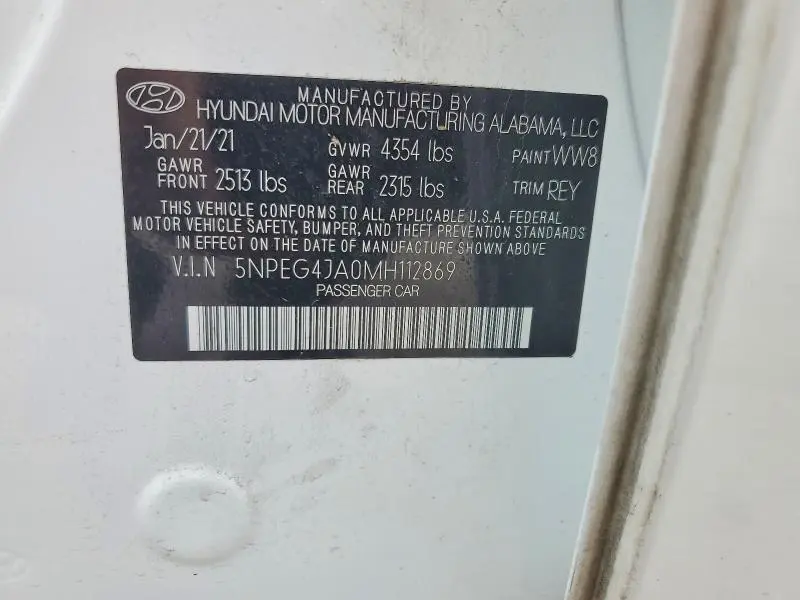 2021 HYUNDAI SONATA SE  