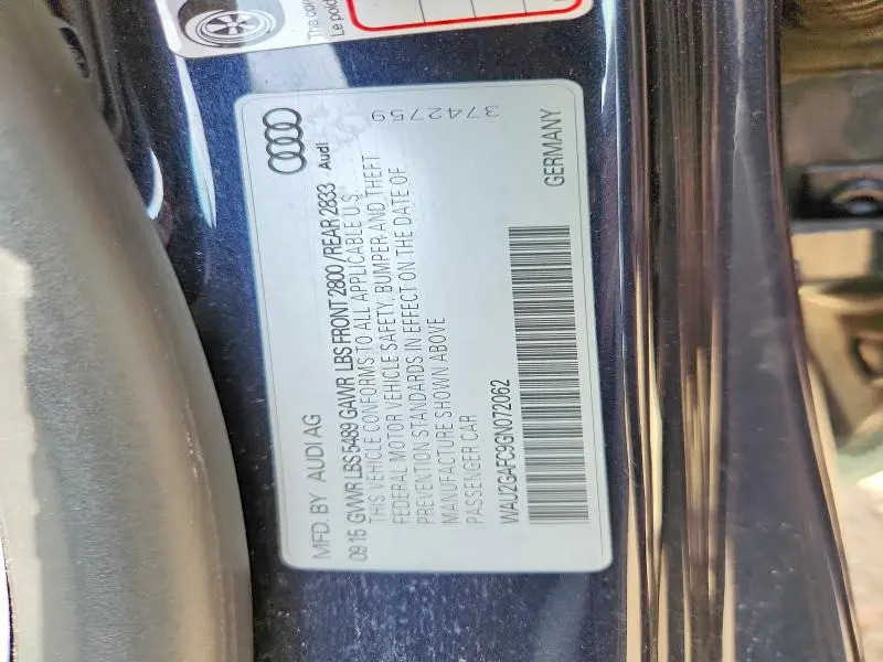 2016 AUDI A7 PRESTIGE  