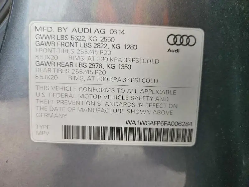 2015 AUDI Q5 PRESTIGE  