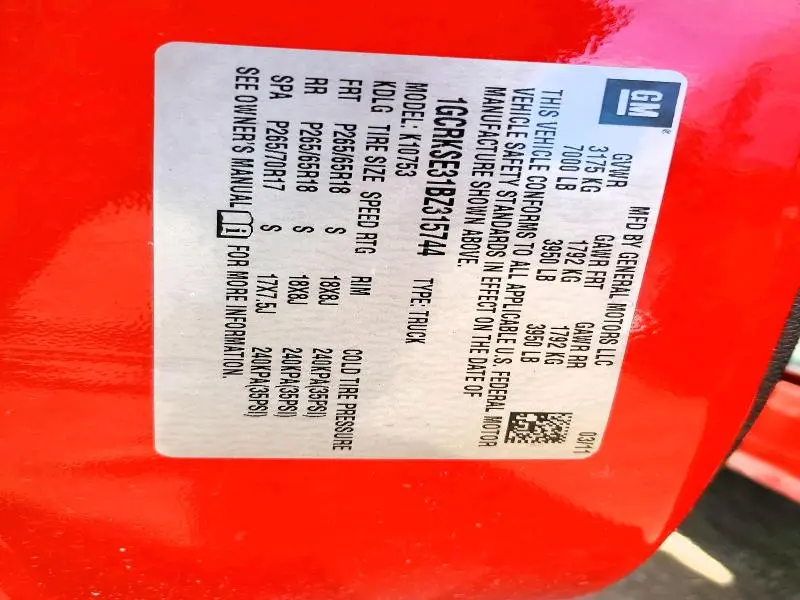 2011 CHEVROLET SILVERADO K1500 LT  