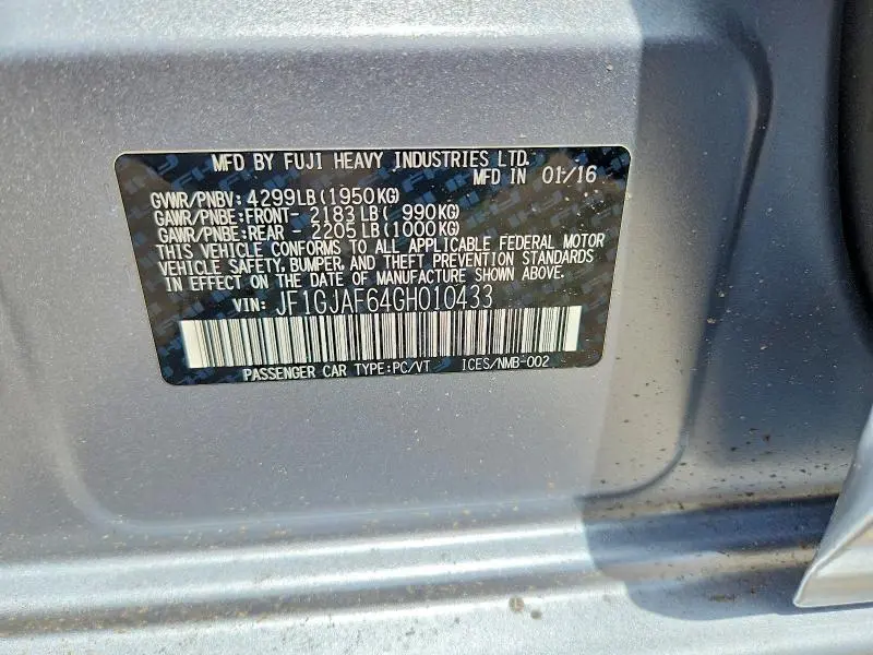 2016 SUBARU IMPREZA PREMIUM PLUS  