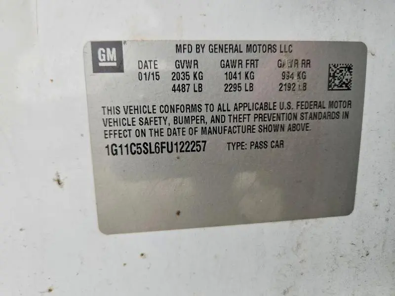 2015 CHEVROLET MALIBU 1LT  