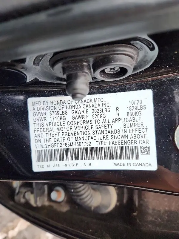 2021 HONDA CIVIC LX  